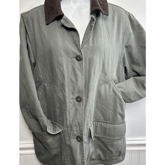Vtg Woolrich Womens S Saddle Barn Chore Jacket Blanket Lined Canvas Coat Gray - Picture 3 of 12